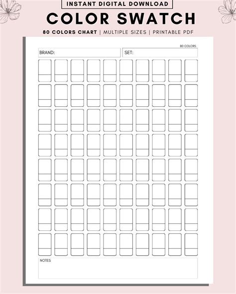 How to Use a Blank Color Swatch Chart Template