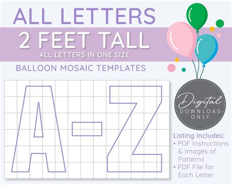 How to use balloon mosaic templates