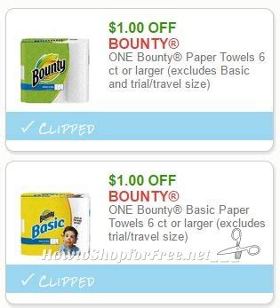 How to use Bounty Paper Towel coupons printable