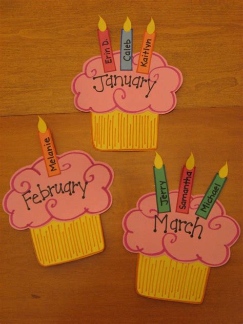 How to Use Bulletin Board Birthday Cupcake Template Designs