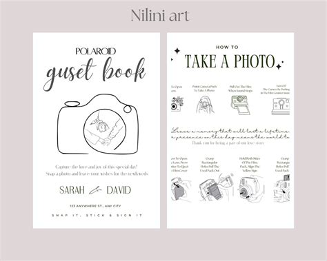 How to Use Polaroid Guest Book Sign Template