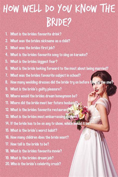 How Well Do You Know the Bride