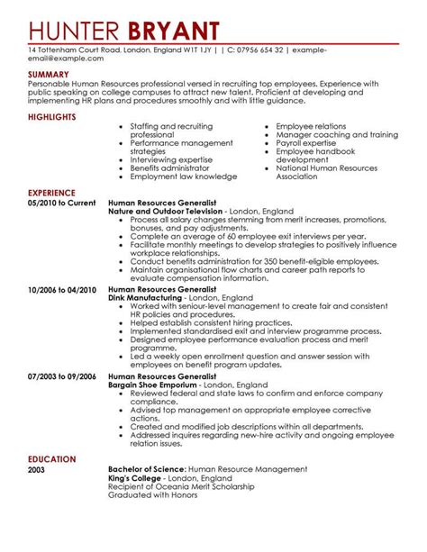 HR Resume Microsoft Word