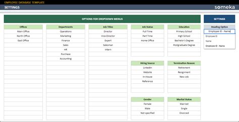 HR Template in Google Sheets