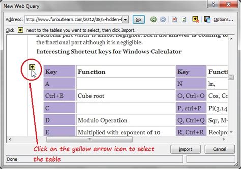 Copy and Paste HTML Table to Excel