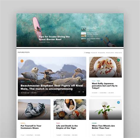 Blog HTML template example