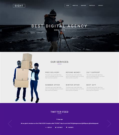 Business HTML template example