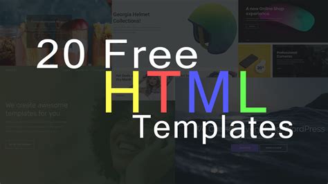 HTML template design with a unique layout