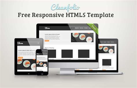 Responsive HTML template example