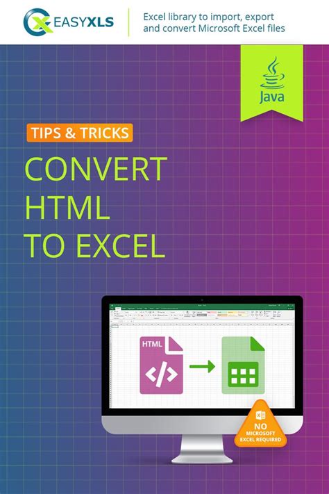 HTML to Excel Tips