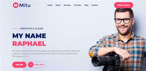 HTML5 Personal Website Template Example