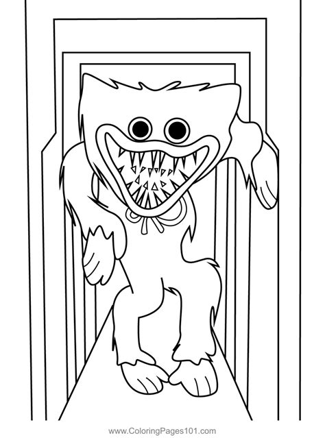 Huggy Wuggy Coloring Page