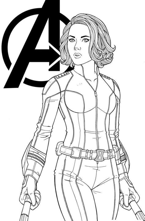 Hulk and Black Widow coloring page