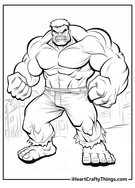 Hulk coloring pages for kids