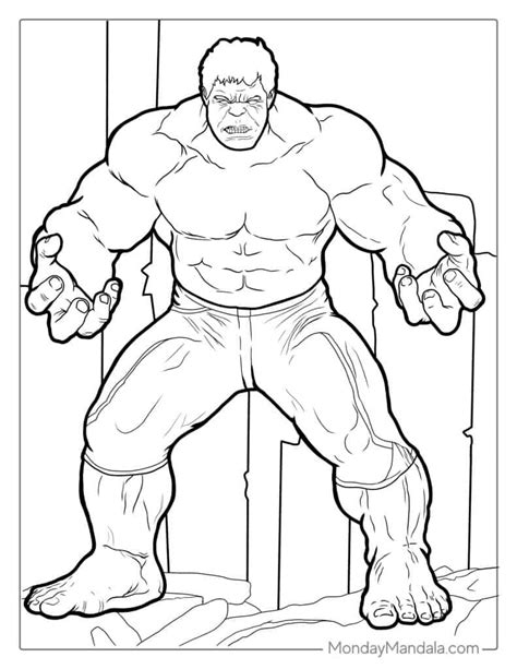 Hulk's battle coloring page