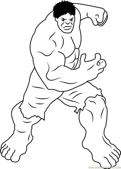 Hulk's calm coloring page