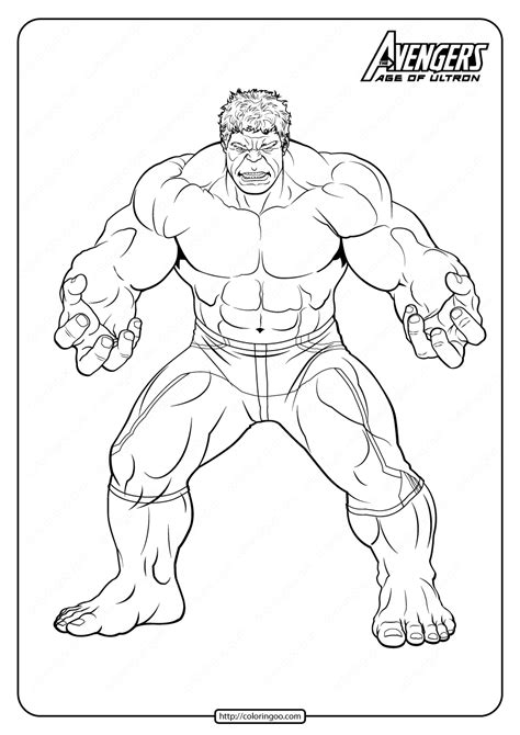 Hulk's portrait coloring page