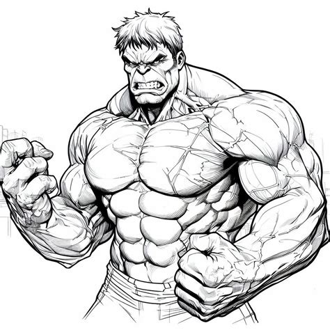 Hulk's rage coloring page