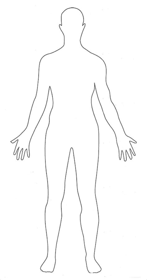 Human Body Outline Template for Kids