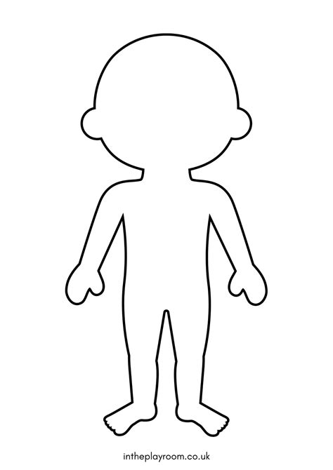 Human Body Outline Template for Kids