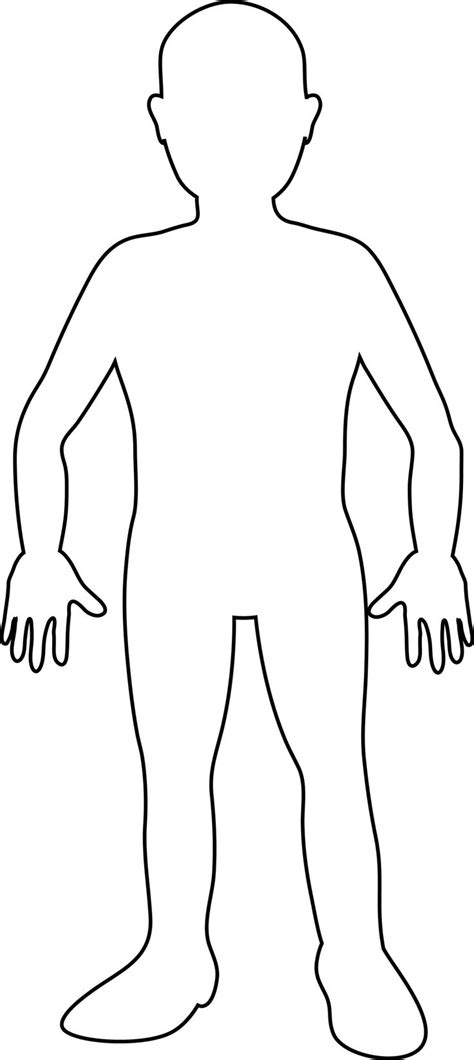 Human Body Outline Template for Printable