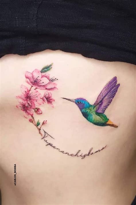 Description of Hummingbird flower tattoo inspiration