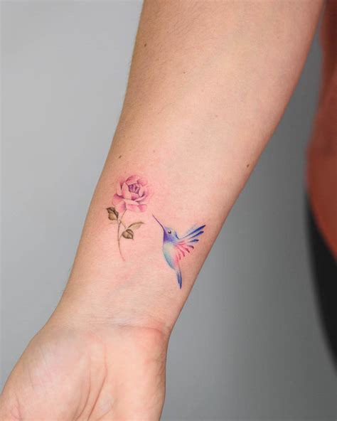 Hummingbird Rose Tattoo Care