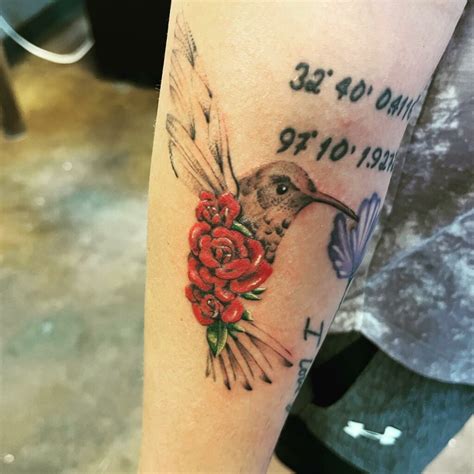 Hummingbird Rose Tattoo Care