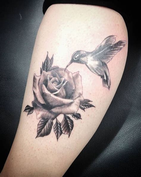 Hummingbird Rose Tattoo Inspiration