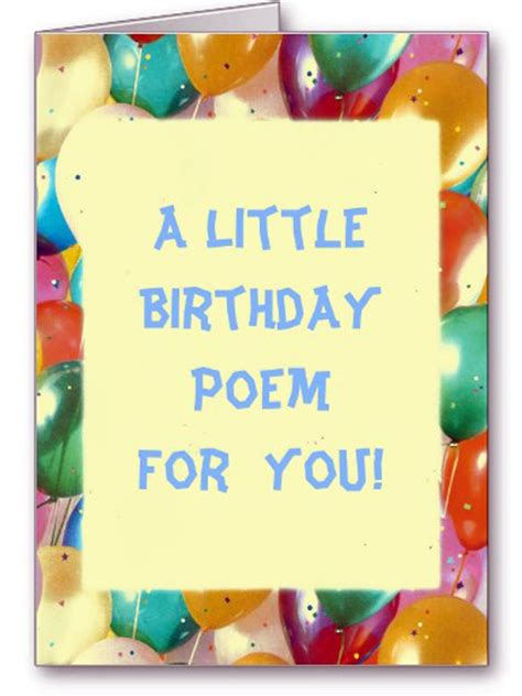 A poem about a person's age on their birthday