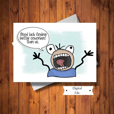 A humorous farewell card with a funny joke