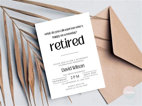 Humorous Retirement Invitation Template