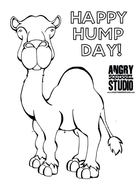 Hump Day Cartoon Coloring Page