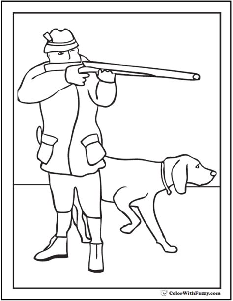 Hunting Dog Coloring Page