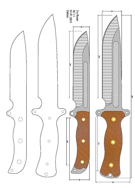 Hunting knife template