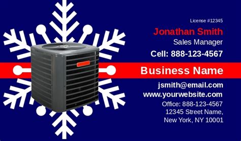 HVAC business card template 1