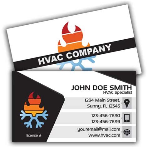 HVAC business card template 2