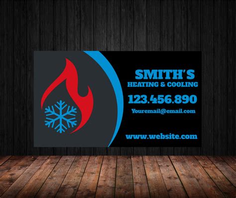 HVAC business card template 4