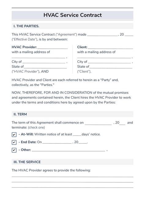 HVAC Contract