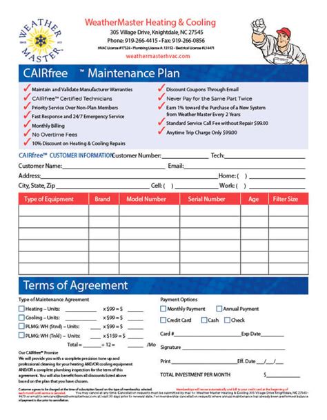 HVAC Yearly Service Contract