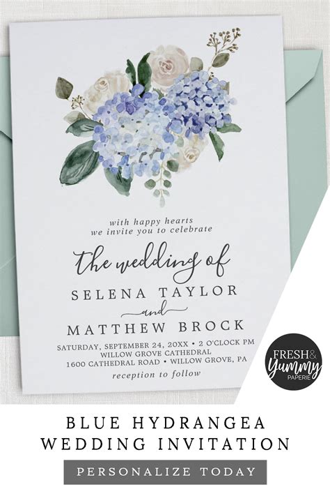 Hydrangea Invitation