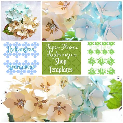 Hydrangea printable flower template