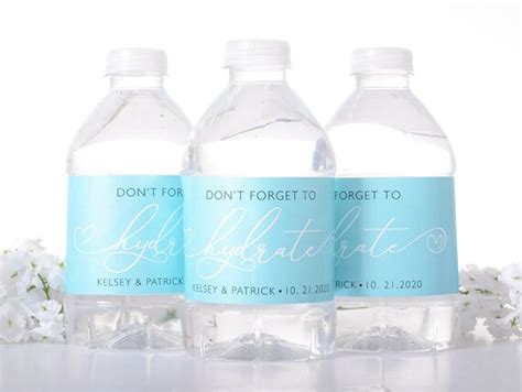 Hydrate water bottle label