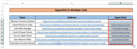 Hyperlink Table of Contents in Excel