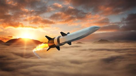 An artist's rendering of a hypersonic missile in flight