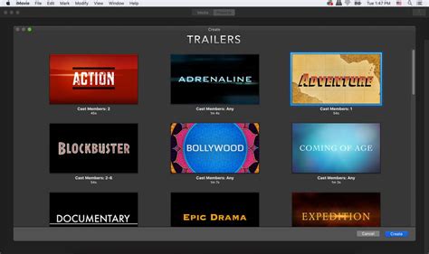 iMovie Trailer Templates Design