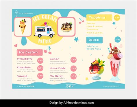 Ice Cream Colorful Template Design