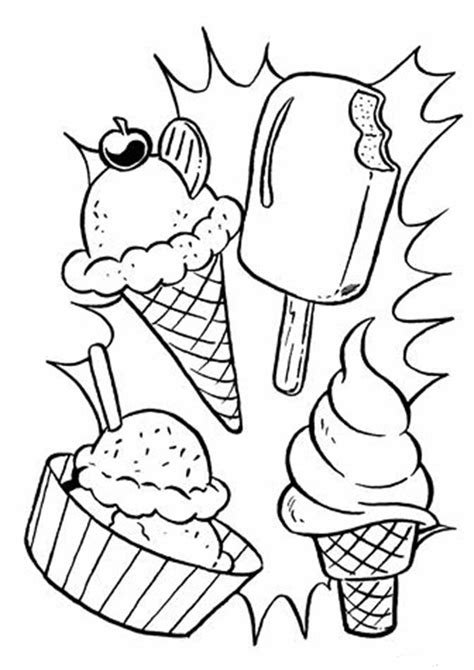 Ice cream coloring pages