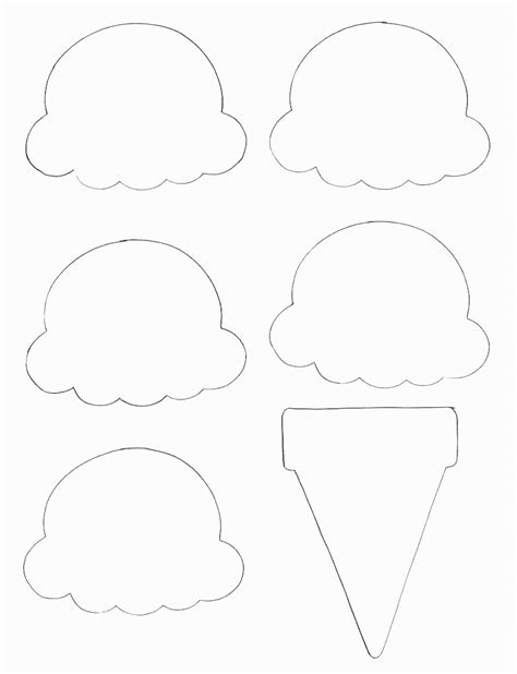 Free Ice Cream Cone Template Printable Designs for Classroom