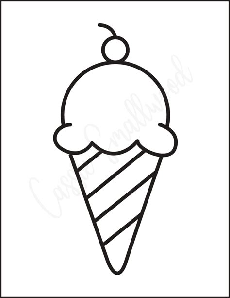 Free Ice Cream Cone Template Printable Designs for Kids